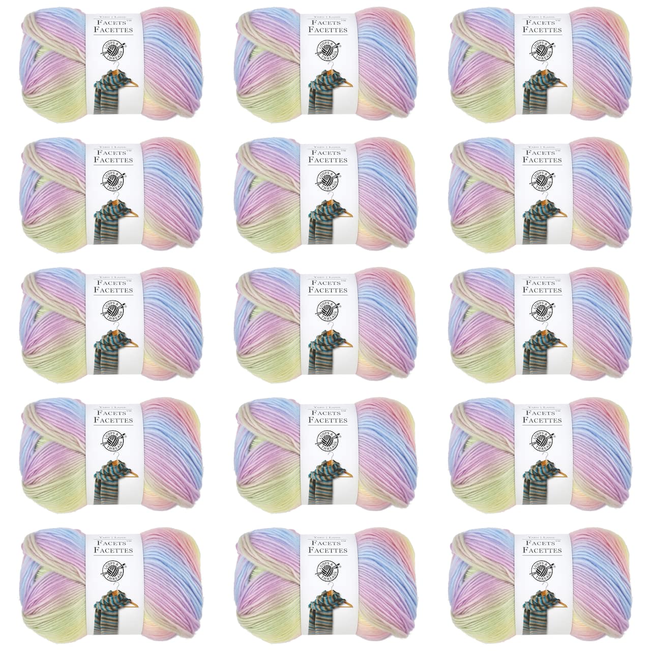 15 Pack: Facets™ Yarn by Loops & Threads®